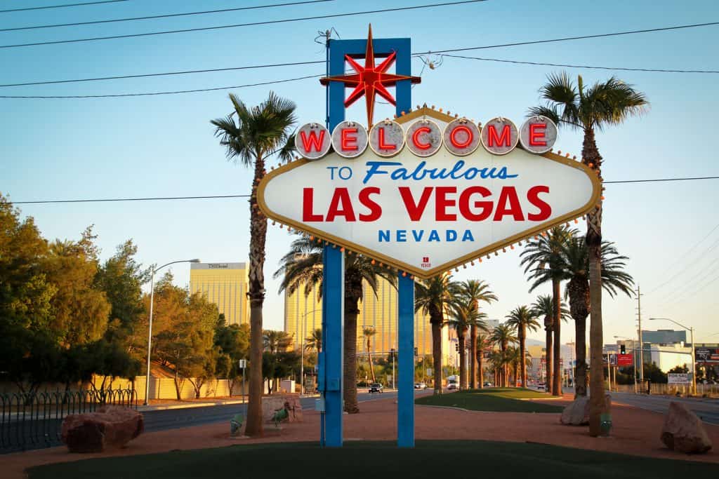 The Famous "Welcome to Fabulous Las Vegas Nevada" sign. 